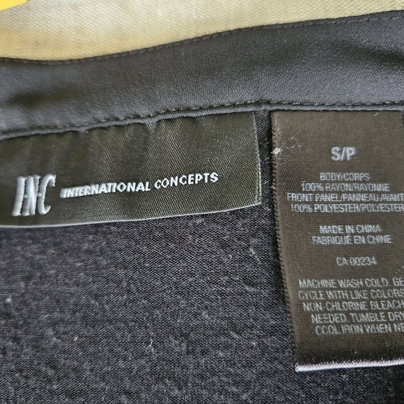 EUC Size Small INC International Concepts Black Blouse - Picture 8 of 9